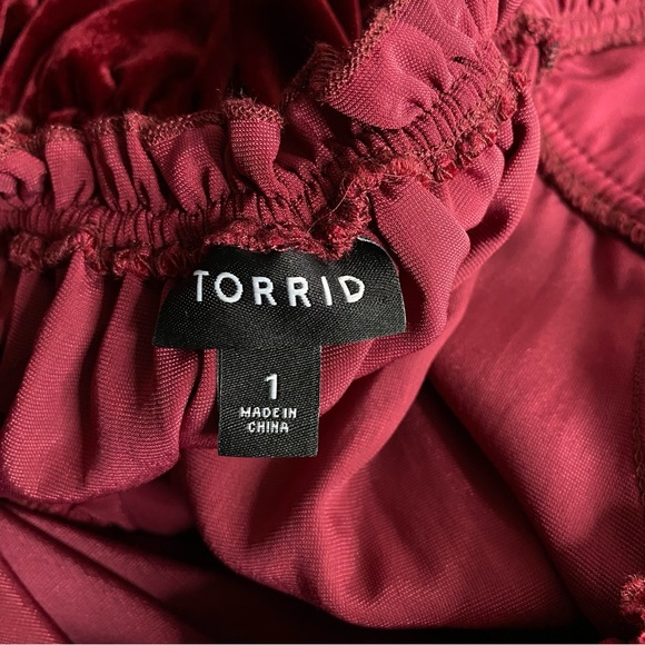 Torrid Babydoll Velvet Tiered Top - Picture 5 of 8